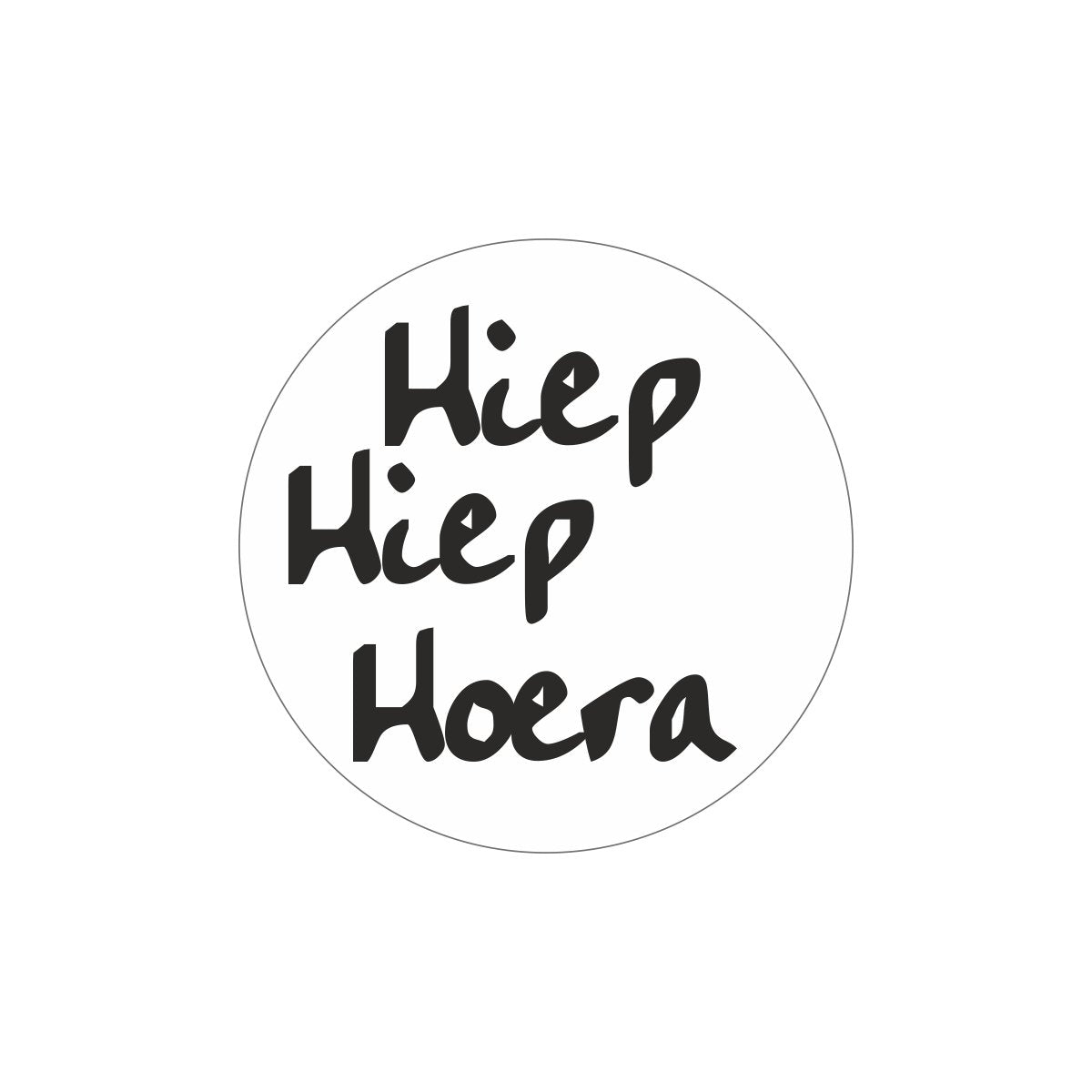 Etiketten - Hiep hiep hoera